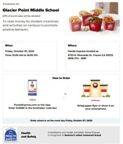 panda express fundraiser flyer